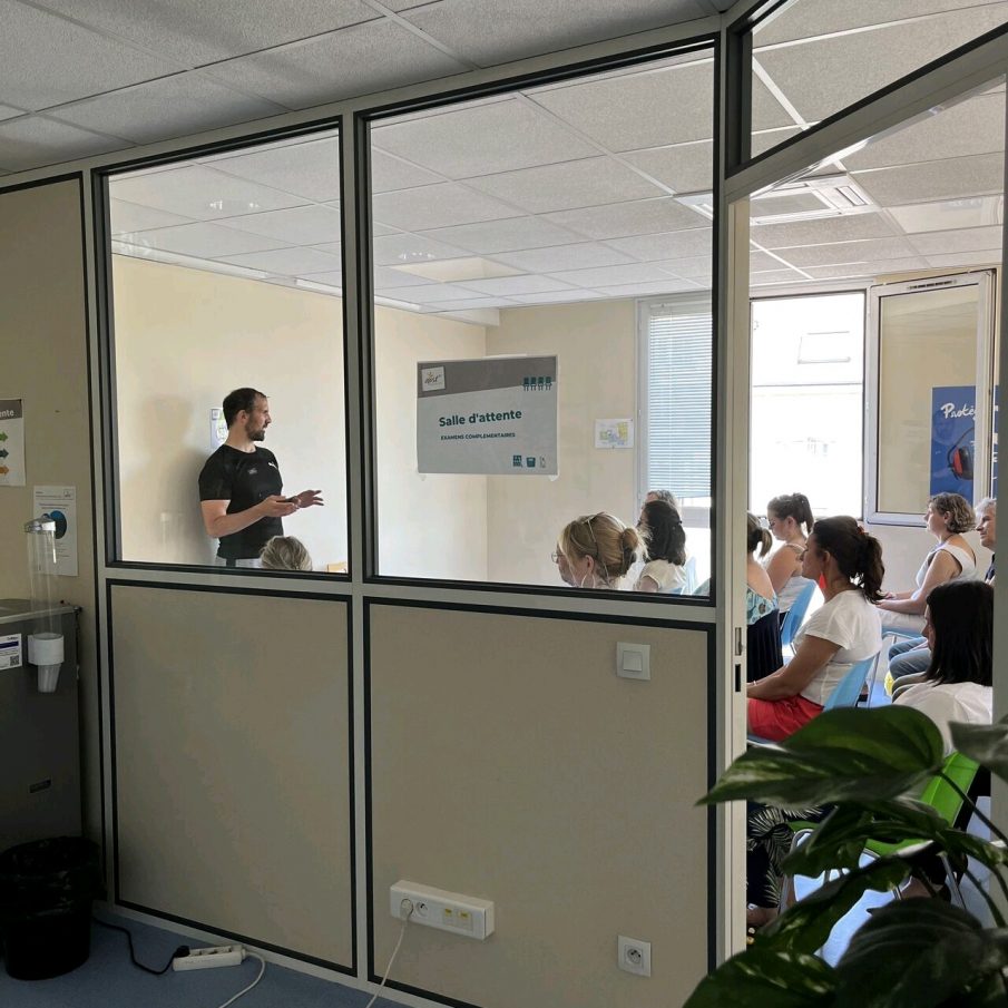 Intervention pour un atelier sport au travail avec "APST 41 Prévention et Santé au Travail"